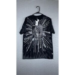Southpole Shirt Mens Medium Black Studded Skull Tribal Graphic Tee Streetwear